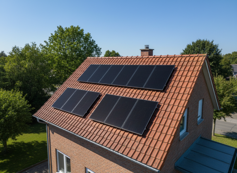 Tejado con placas solares